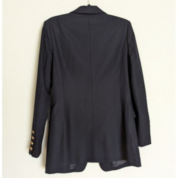 Mossman The Signature Blazer Jacket Navy Military Classic Double Breast Size 10 - Picture 8 of 12